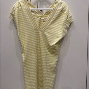 Grey State Yellow and White Striped Mini Dress